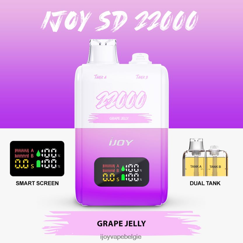iJOY Vape Antwerpen - iJOY SD 22000 wegwerpbaar L64D02153 druivengelei