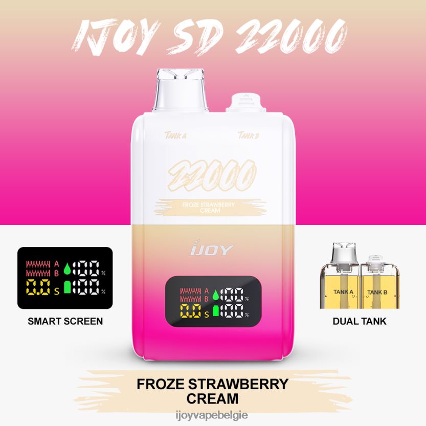 iJOY Vape Brussel - iJOY SD 22000 wegwerpbaar L64D02152 bevroren aardbeienroom